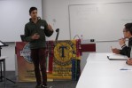 Advait with a humourous speech at U-CAN-SPEAK Toastmasters